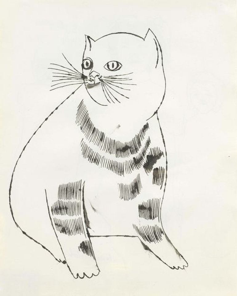 Reclining Cat (Sam) by Andy Warhol