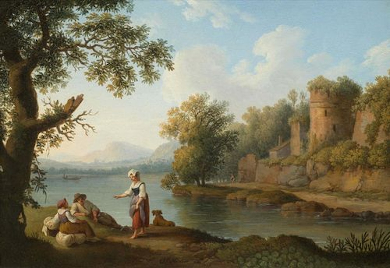 The Tiber in Rome by Jacob Philipp Hackert