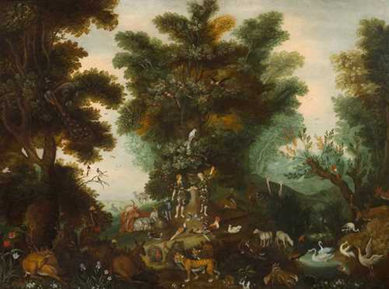 Paradise landscape with Adam and Eve by Jan Brueghel the Younger