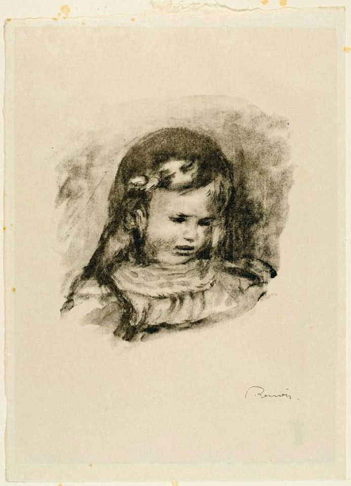 Claude Renoir, la tete baissée by Pierre-Auguste Renoir