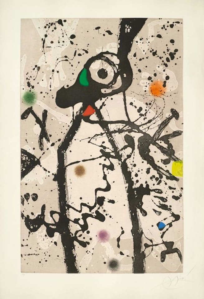 Souris noire à la mantilla by Joan Miró