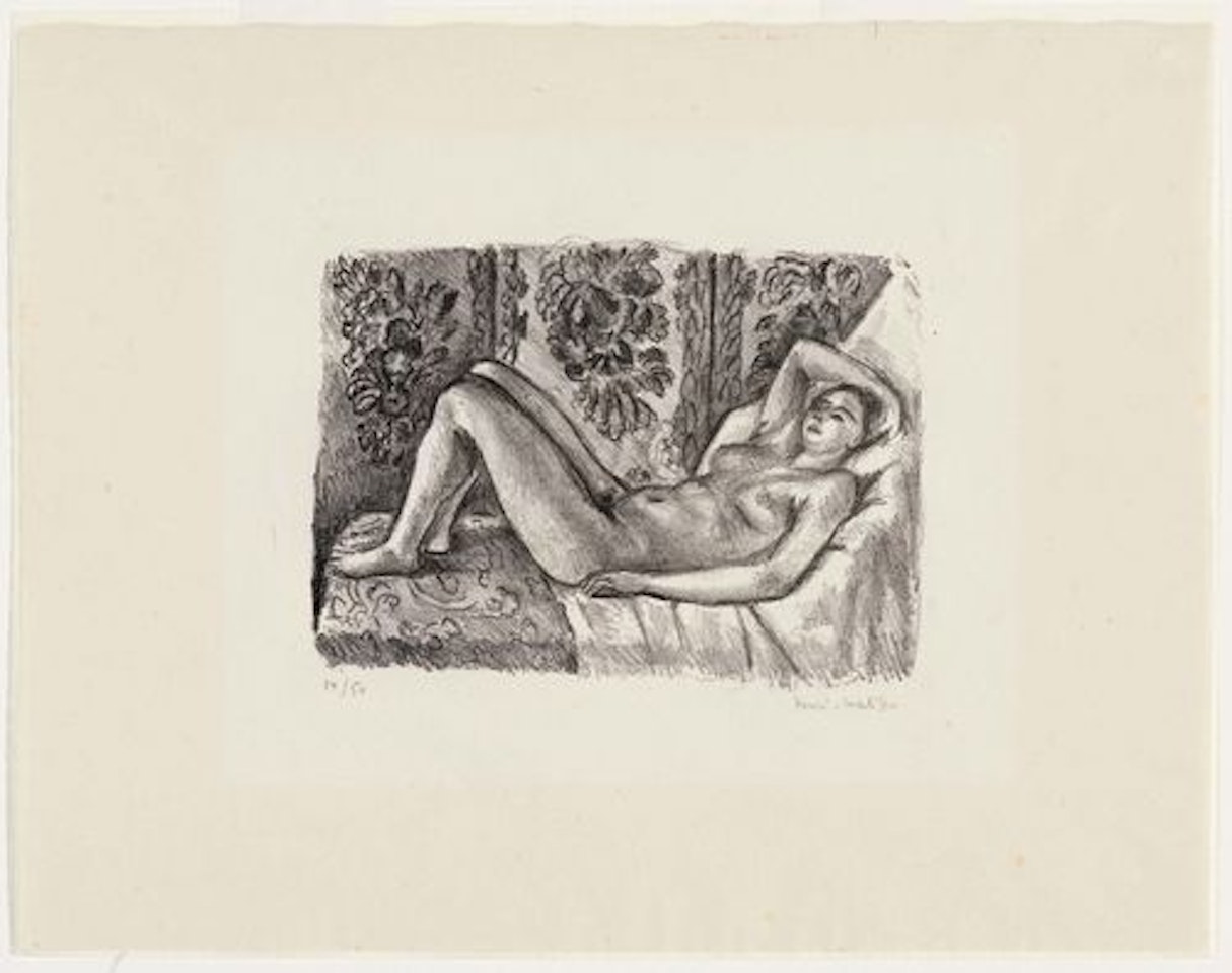 Nu chouché au paravent Louis XIV by Henri Matisse