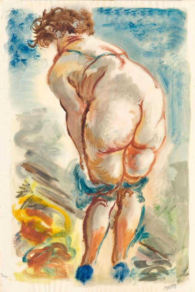 Stehender Akt, vorgebeugt by George Grosz