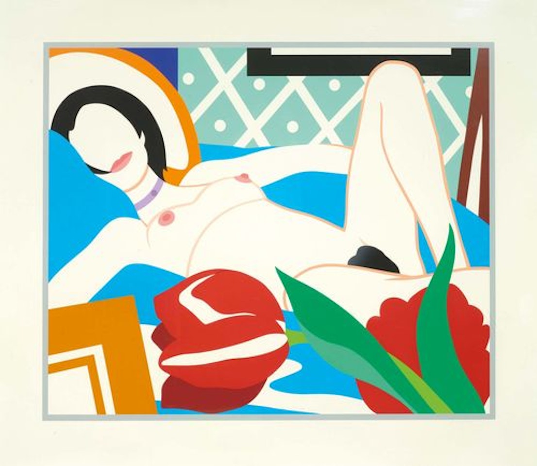 Monica with tulips by Tom Wesselmann