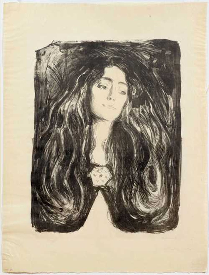 The brooch. Eva Mudocci by Edvard Munch