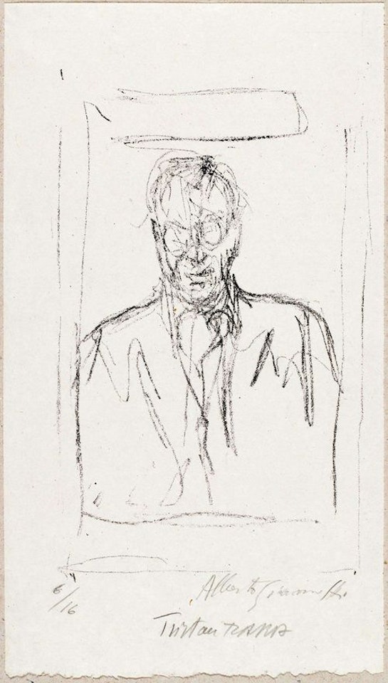 Tristan Tzara by Alberto Giacometti