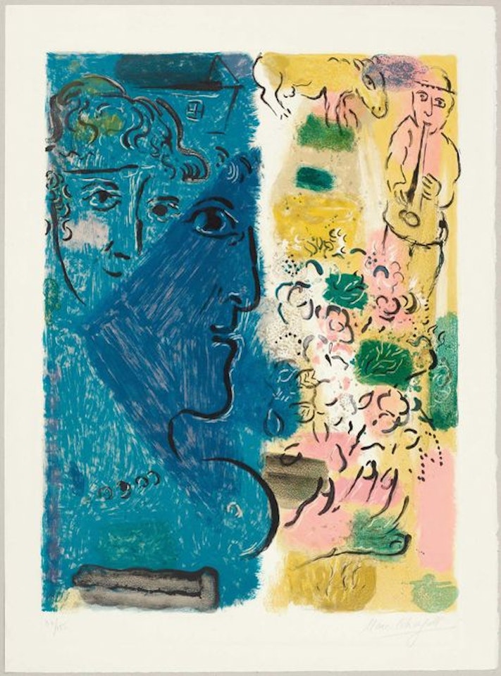 Le profil bleu by Marc Chagall