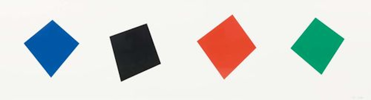 Blue, black, red, green by Ellsworth Kelly
