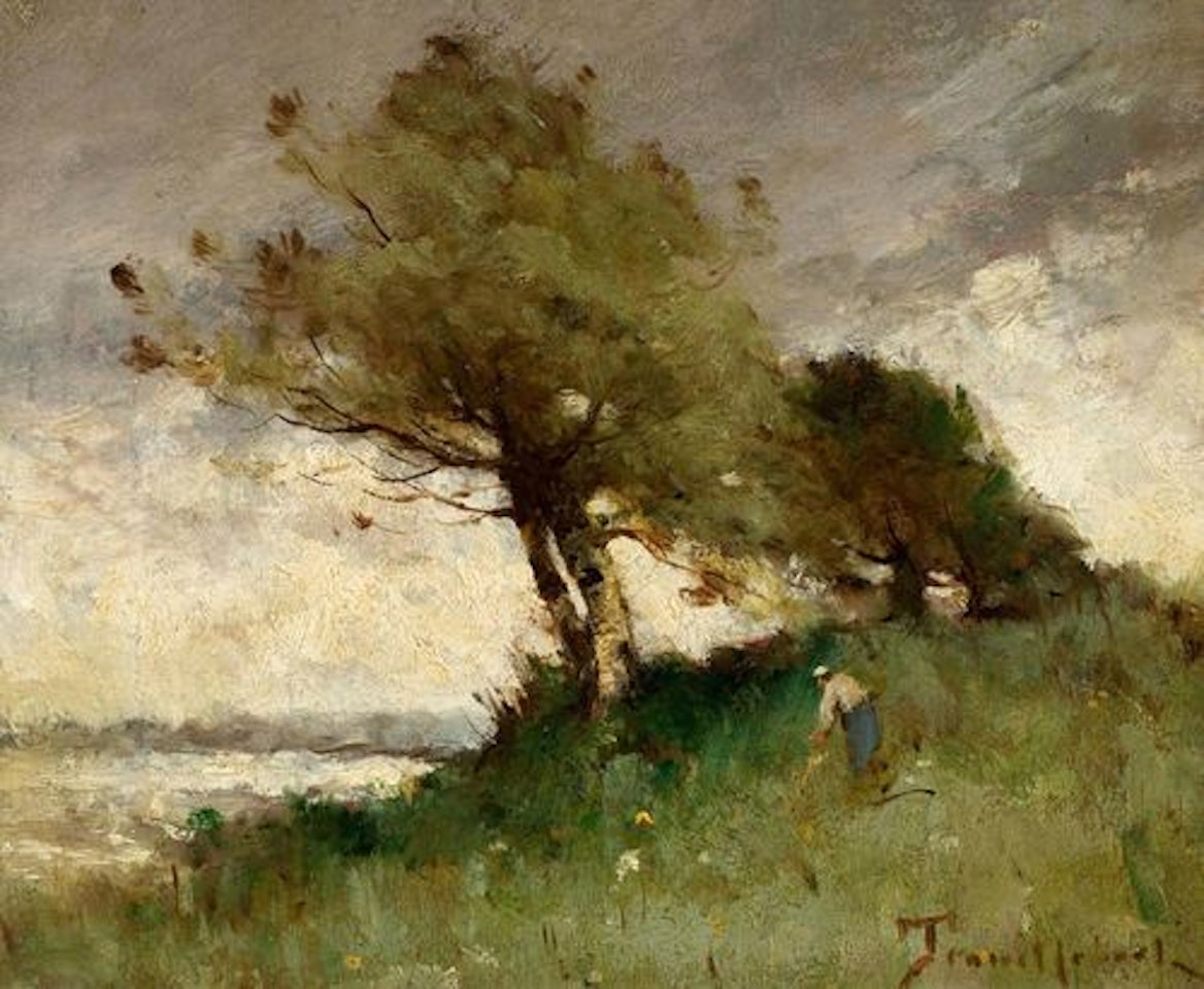 River landscape by Paul Désiré Trouillebert