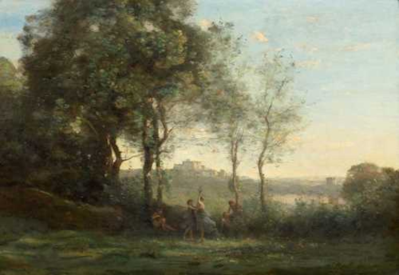 Les danseurs de Castel-Gandolfo by Jean Baptiste Camille Corot