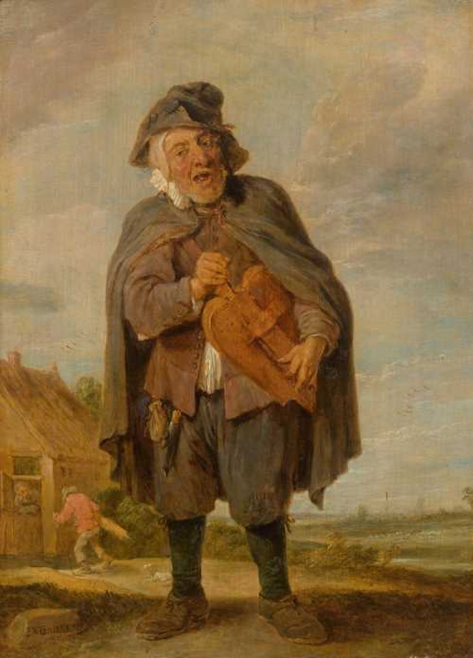 Music making with a barrel organ by David Teniers II