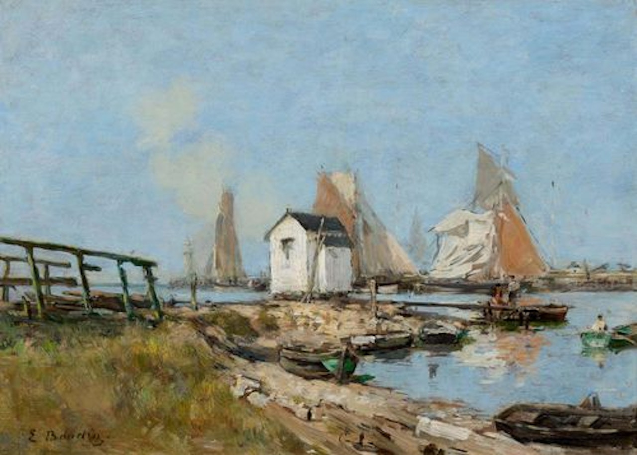 Trouville. Le Port by Eugène Boudin