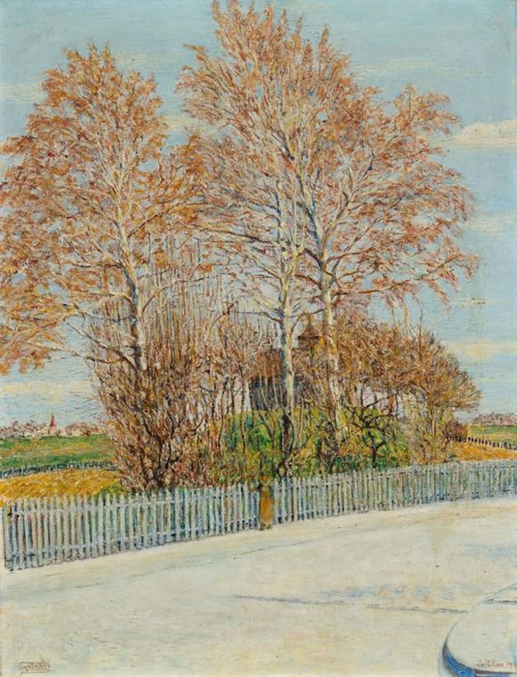 Landschaft bei Zollikon by Gottardo Segantini