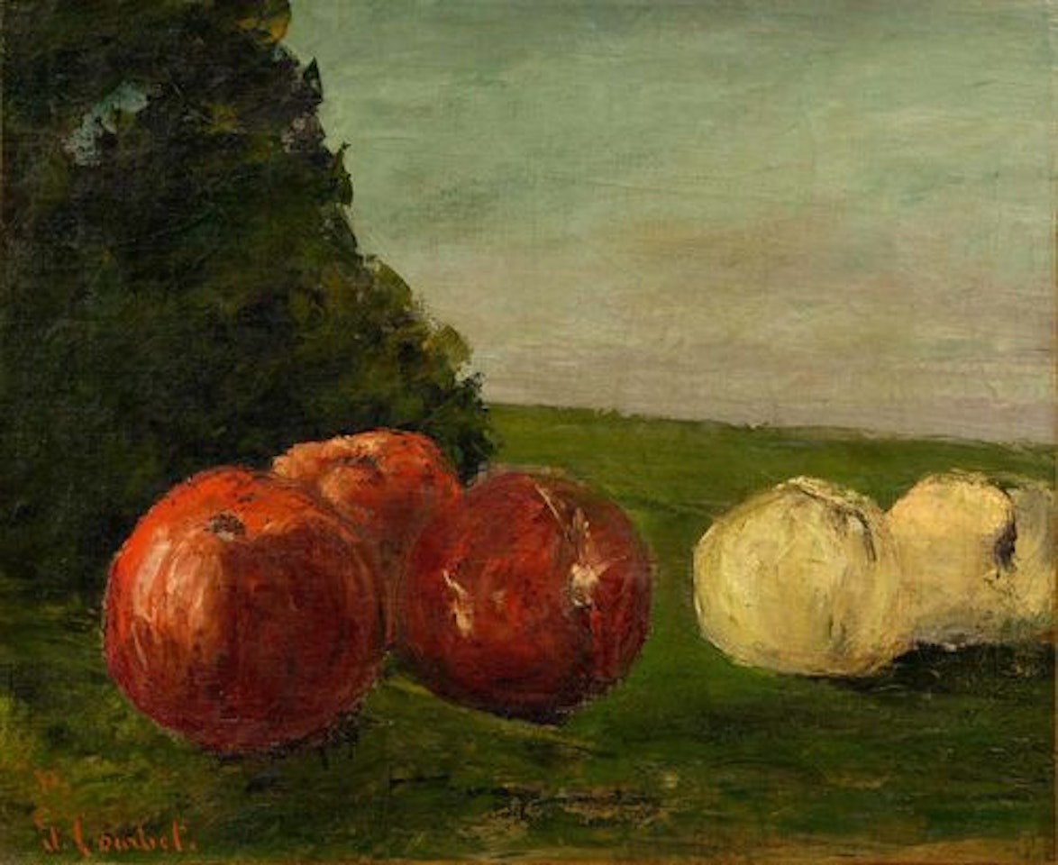 Still life with apples by Gustave Courbet