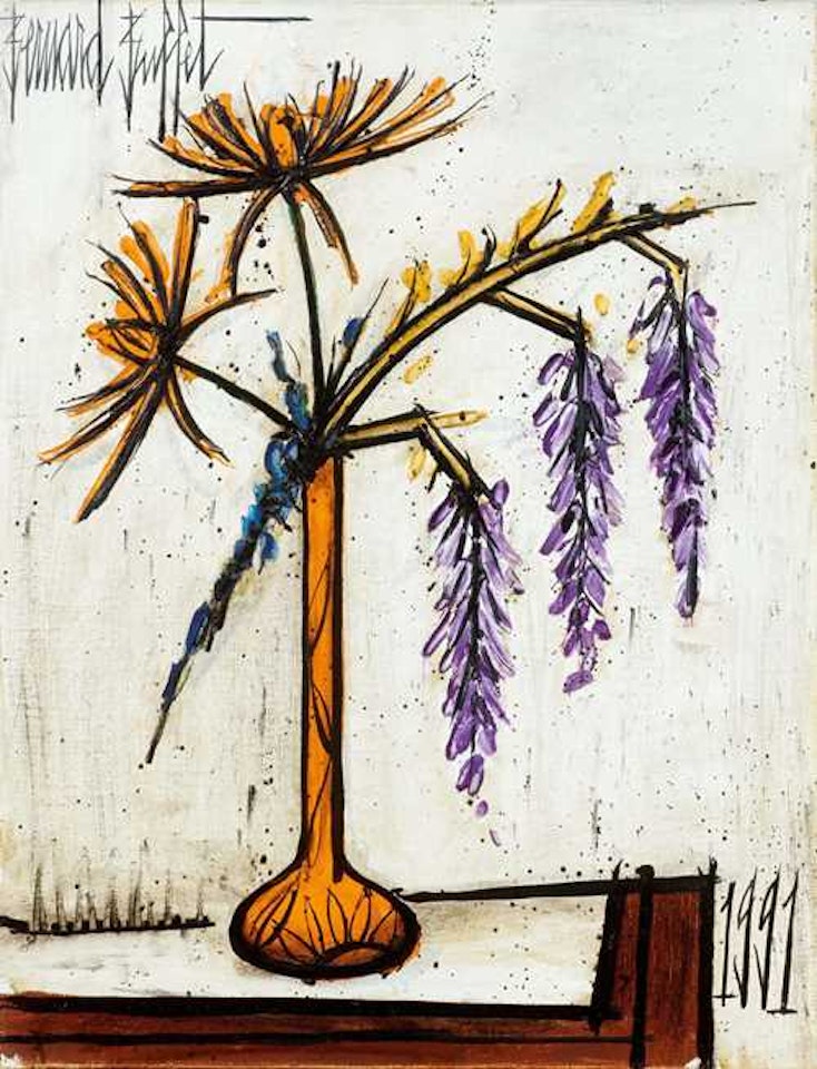 Dahlias et glycines by Bernard Buffet