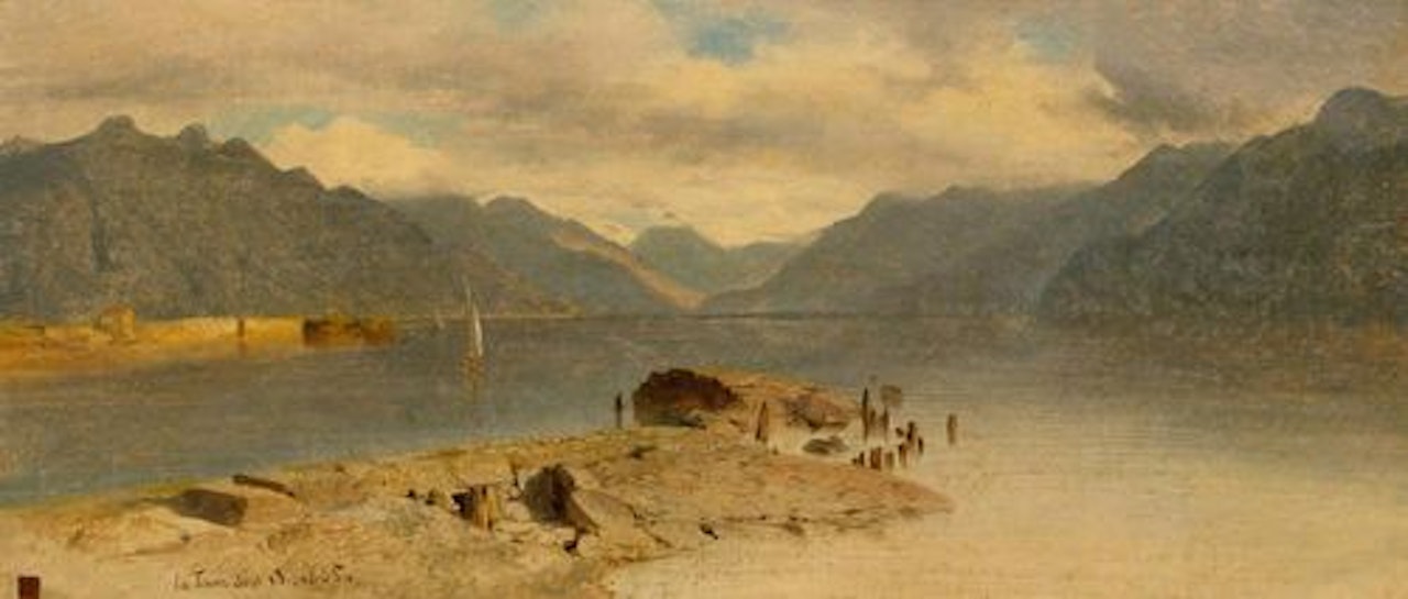 Le village de La Tour sur le lac de Genève by Alexandre Calame