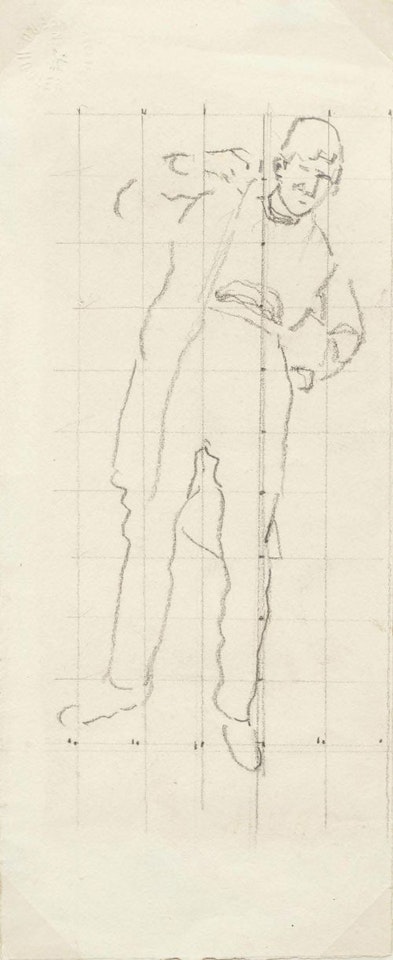 Kompositionsstudie der Jenenser Studenten in den Freiheitskrieg. by Ferdinand Hodler