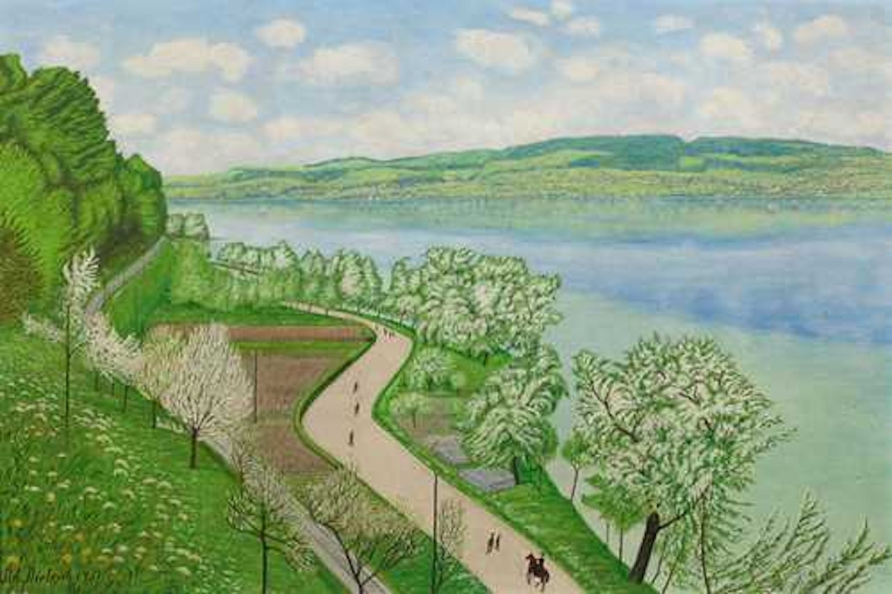 Frühlingslandschaft am Untersee by Adolf Dietrich