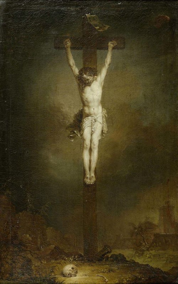Christ on the cross by Januarius Johann Rasso Zick