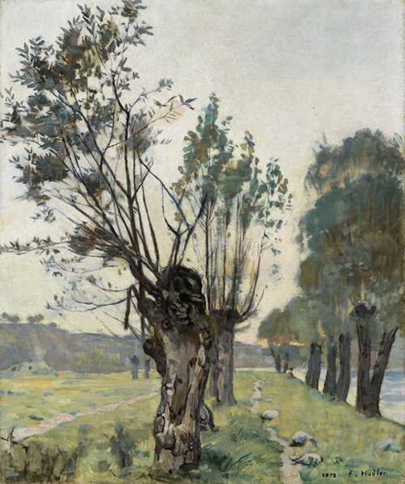 Pastures on the Jonction. Evening atmosphere by Ferdinand Hodler