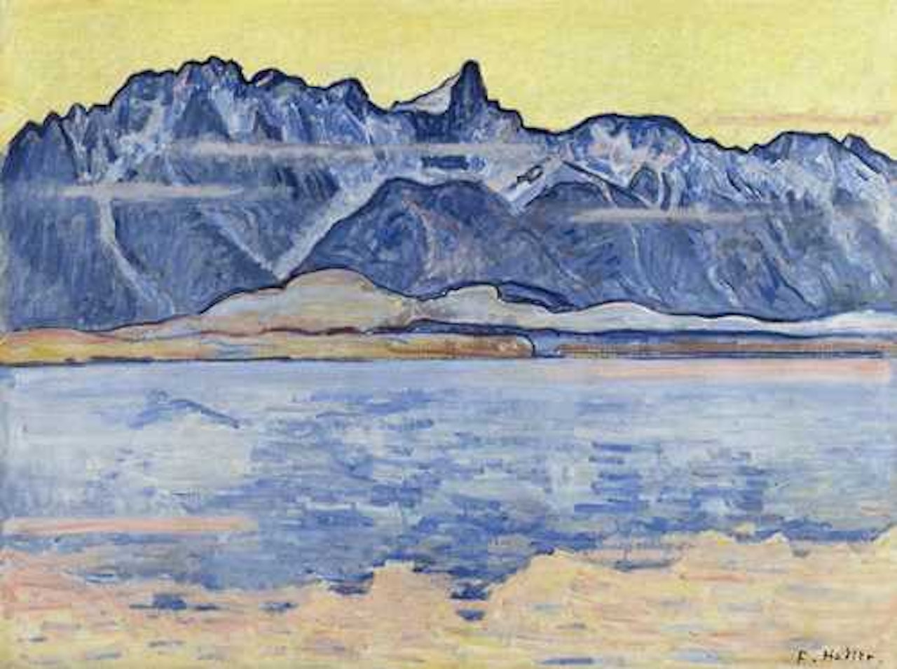 Lake Thun with Stockhorn chain by Ferdinand Hodler