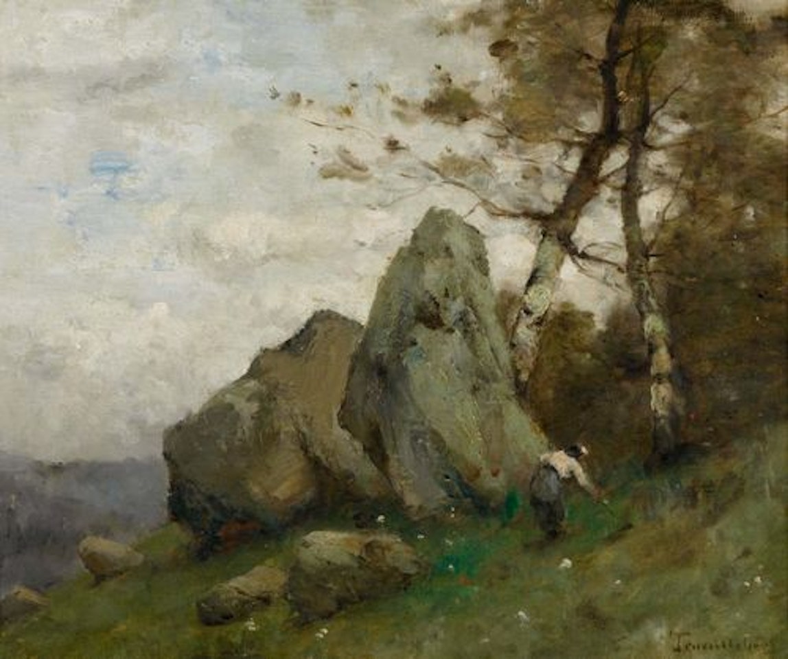 River landscape by Paul Désiré Trouillebert