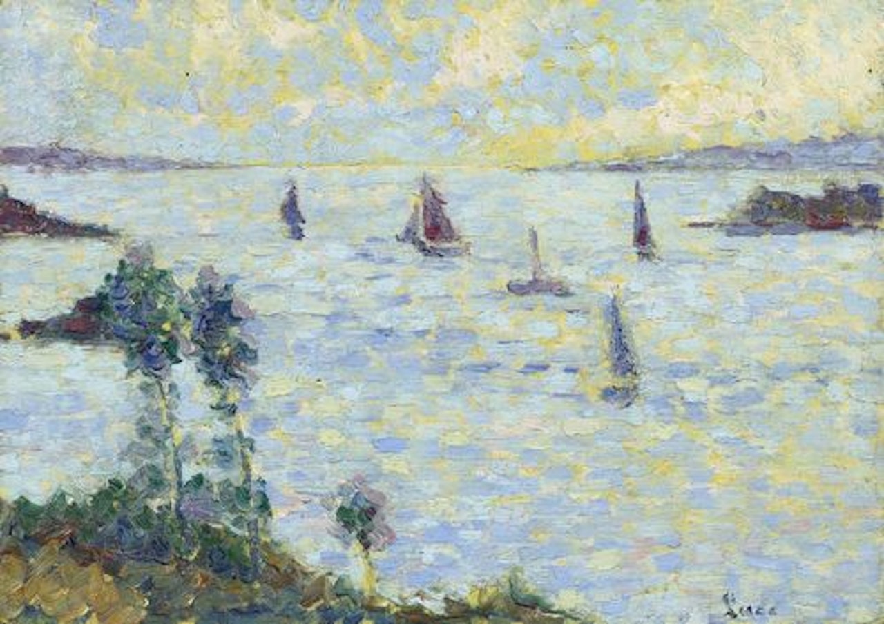 Voiliers au large de Kermouster by Maximilien Luce