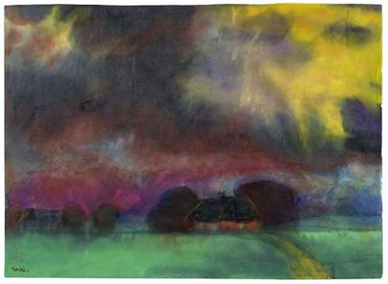 Farm house in the marsh landscape by Emil Nolde