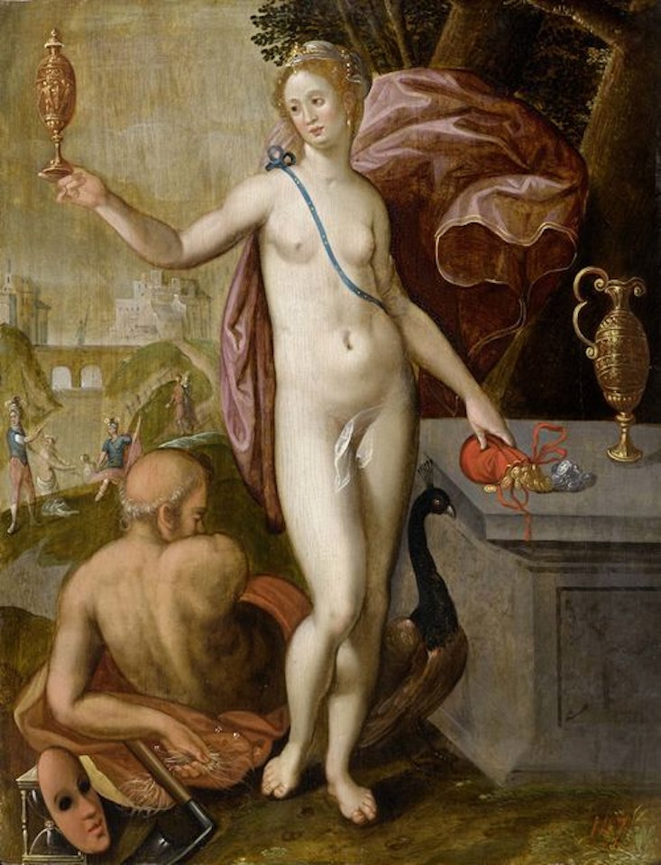 Juno and Saturn or Allegory of vanity and transience; Juno und Saturn oder Allegorie der Eitelkeit und der Vergänglichkeit by French School