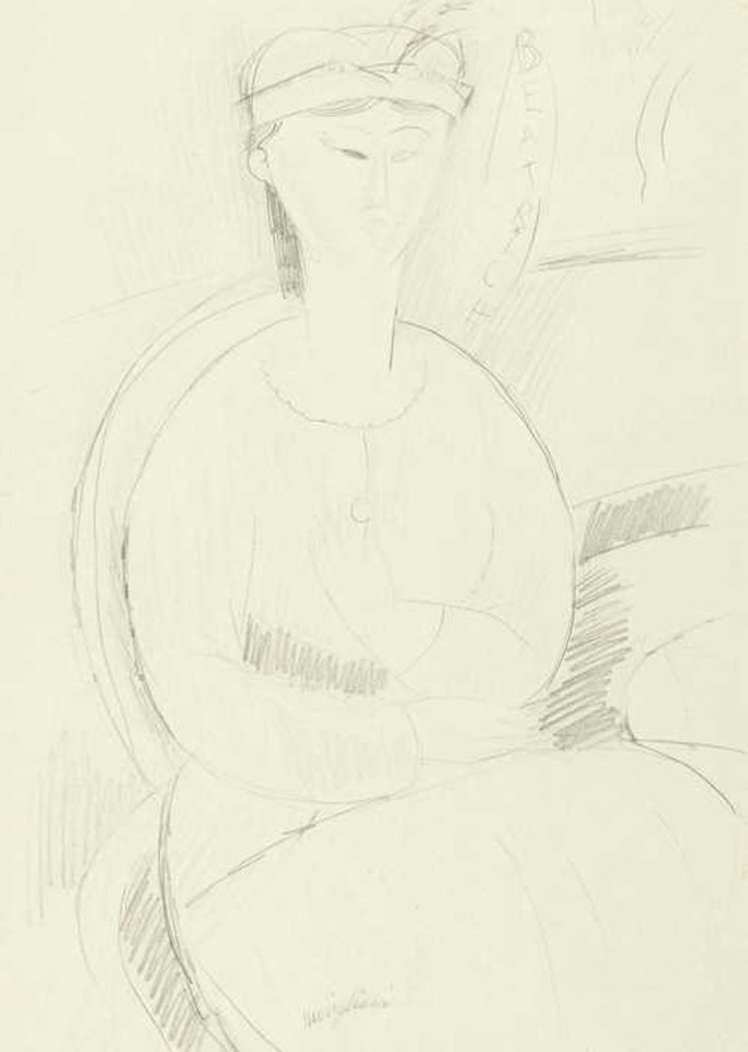 Beatrice Hastings au hat by Amedeo Modigliani