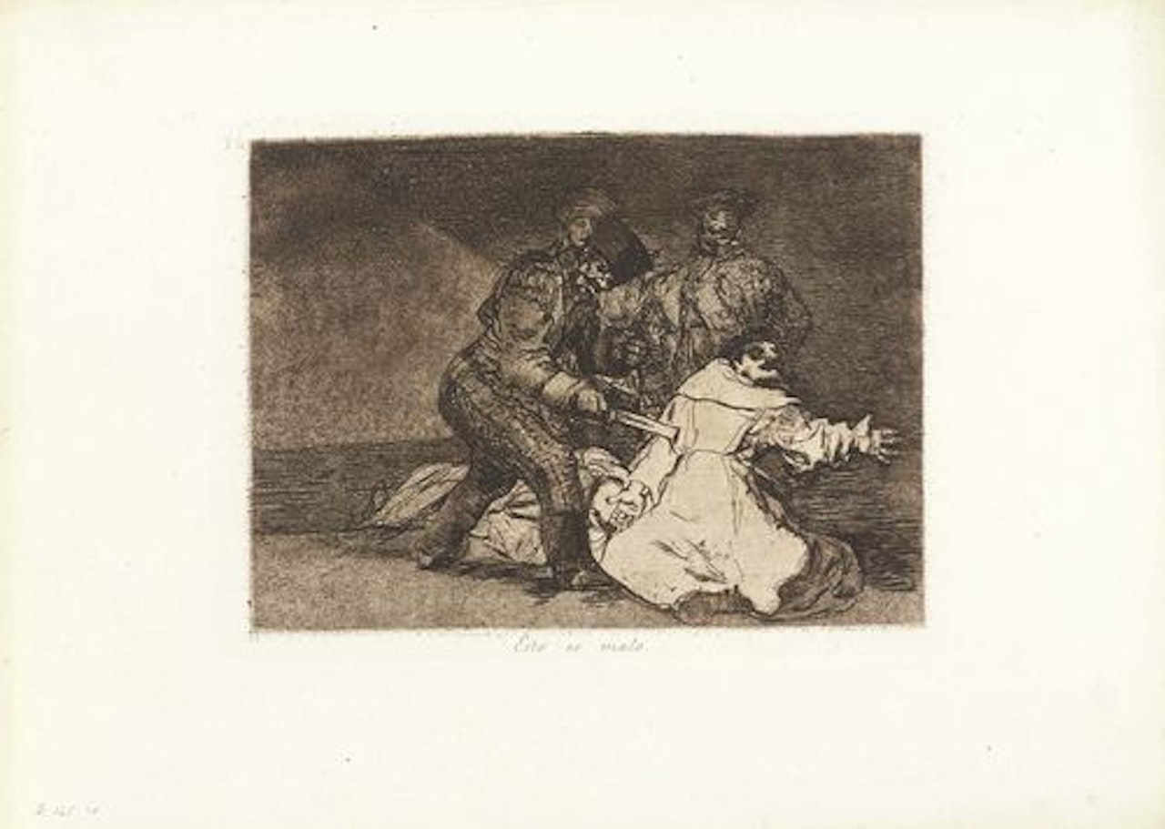 Esto es malo [...]; Sheet 46 of the suite: Los Desastres de la Guerra by Francisco José de Goya