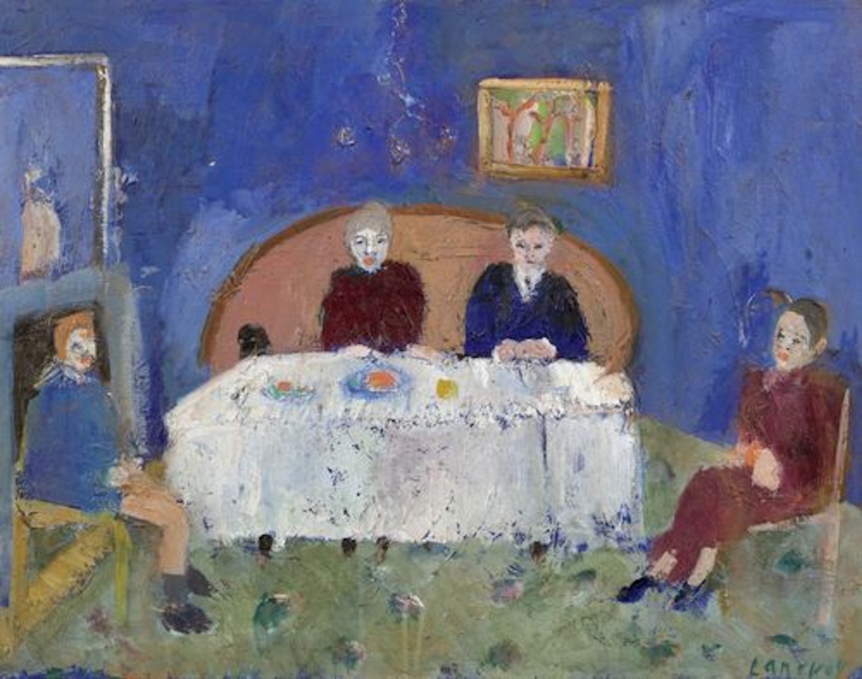 Interior, family at the table by André Lanskoy