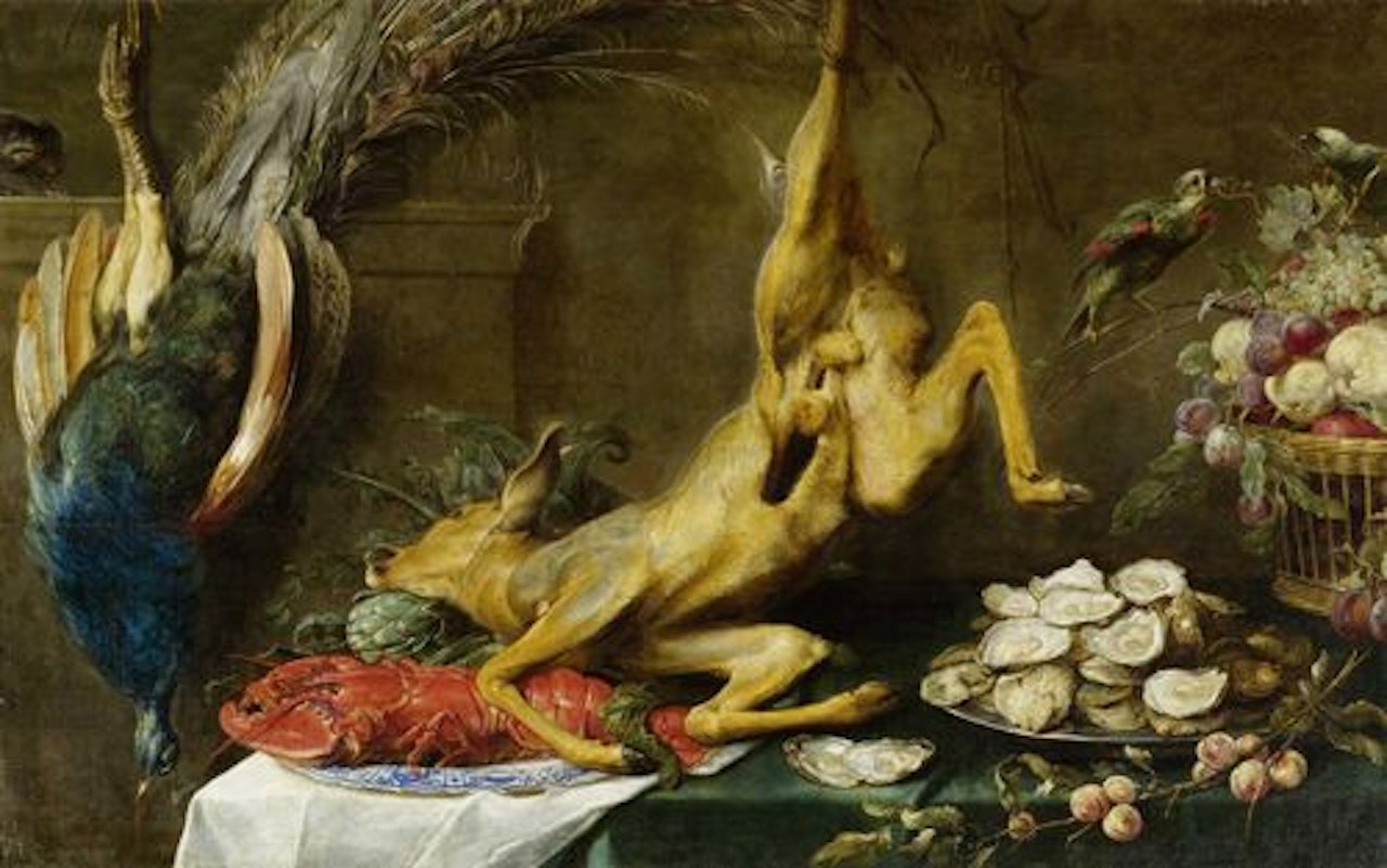 Still life with game, lobster, oysters and fruit by Frans Snyders