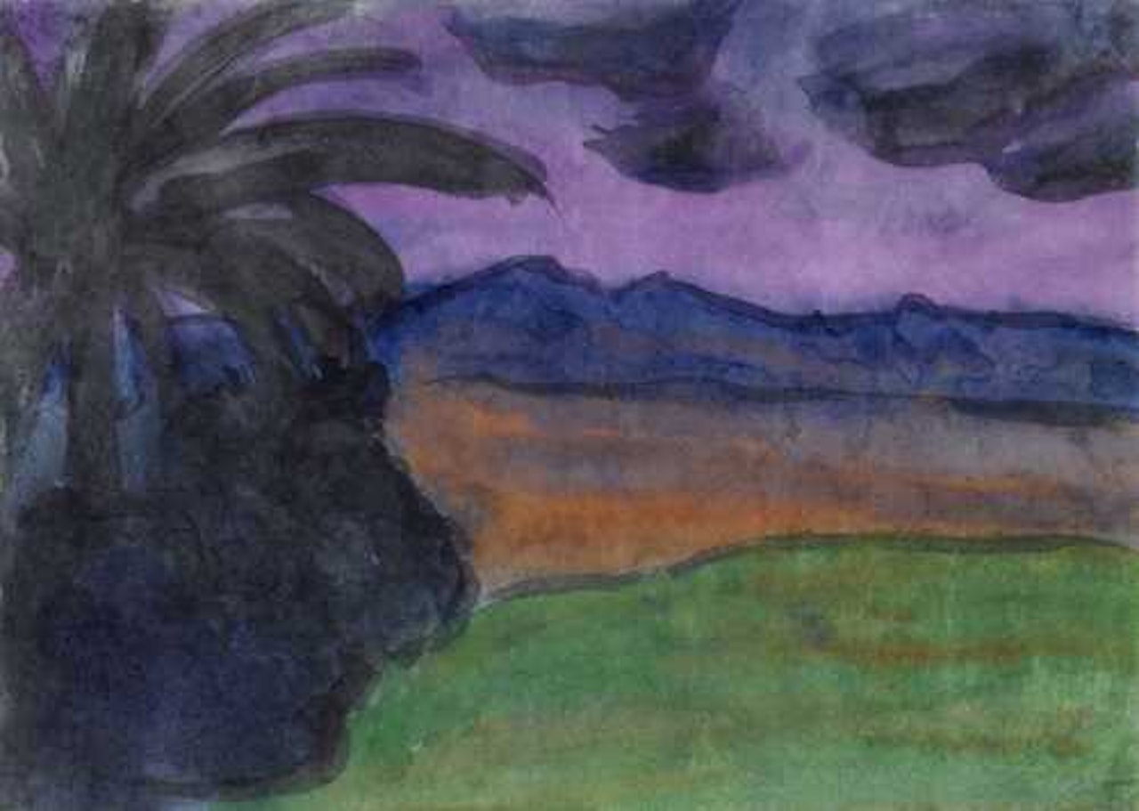 Southern evening landscape by Emil Nolde