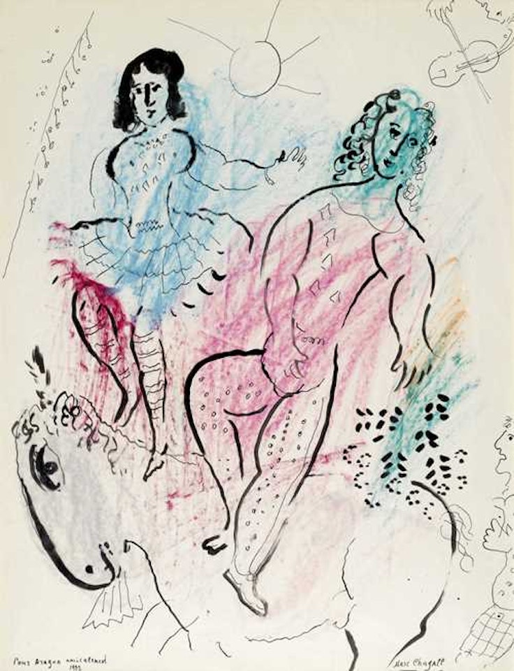 The lovers by Marc Chagall