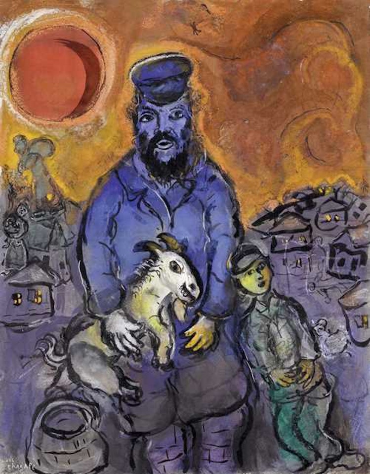 The man with the goat by Marc Chagall