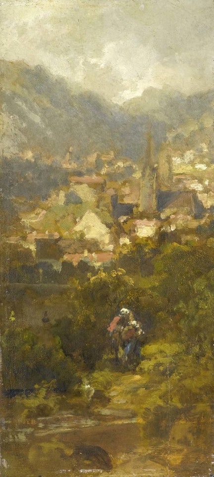 Faust and Gretchen, with Meran in the background by Carl Spitzweg
