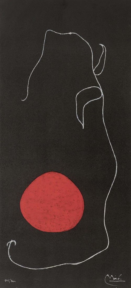 Oiseau devant le soleil by Joan Miró