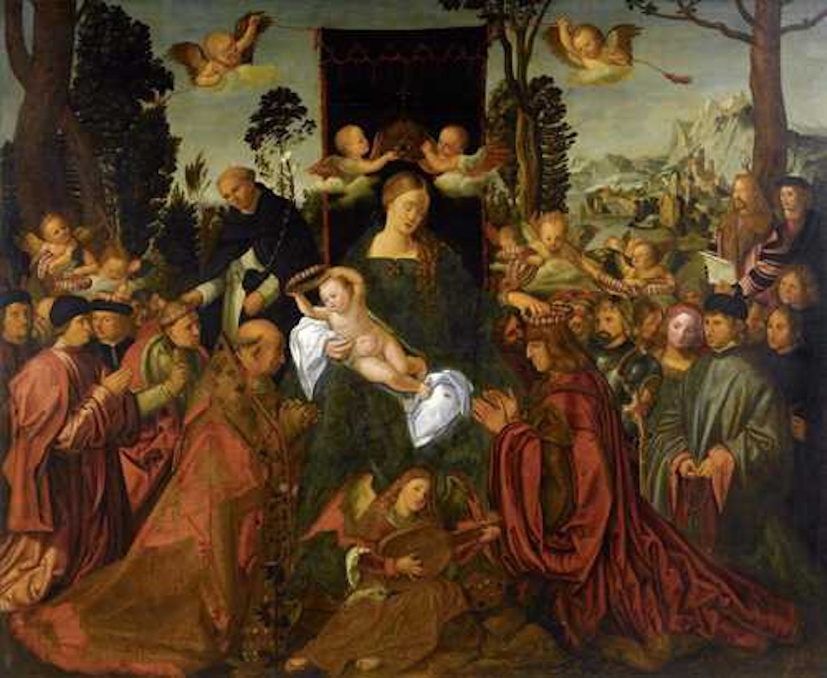 The feast of the rose garlands by Venetian School