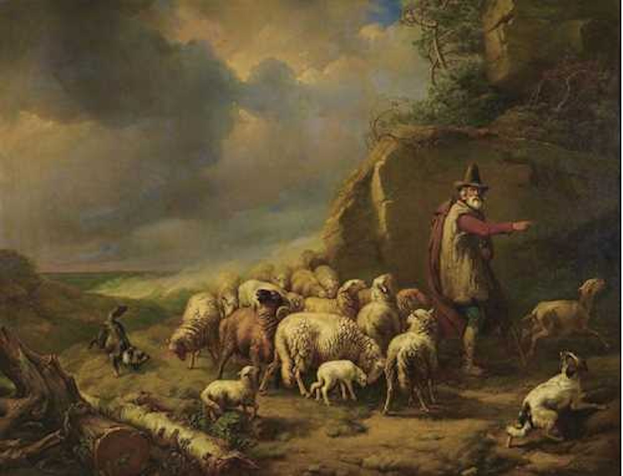 The rising storm by Eugène Joseph Verboeckhoven