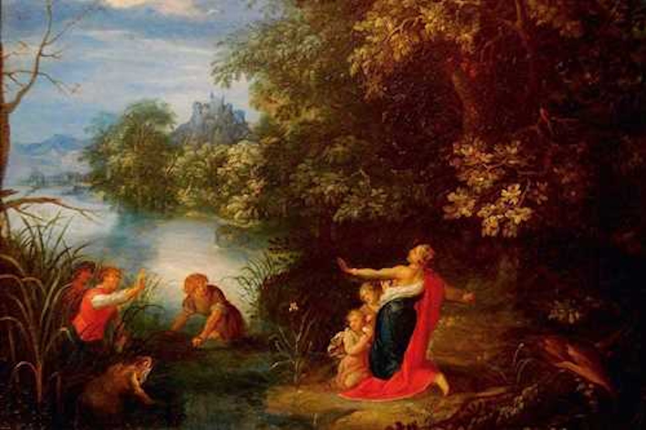Landscape with Latona by Abraham Govaerts