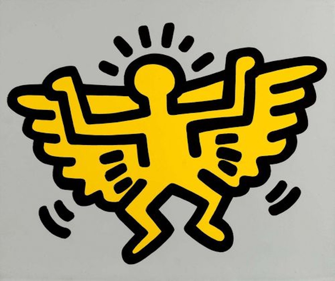 Yellow Angel by Keith Haring