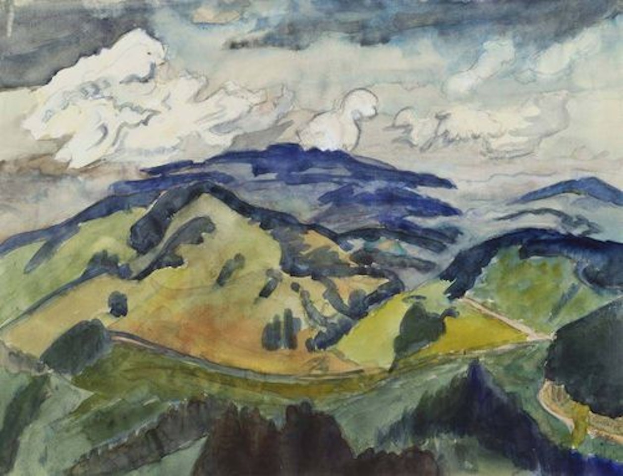 Black Forest mountains by Erich Heckel