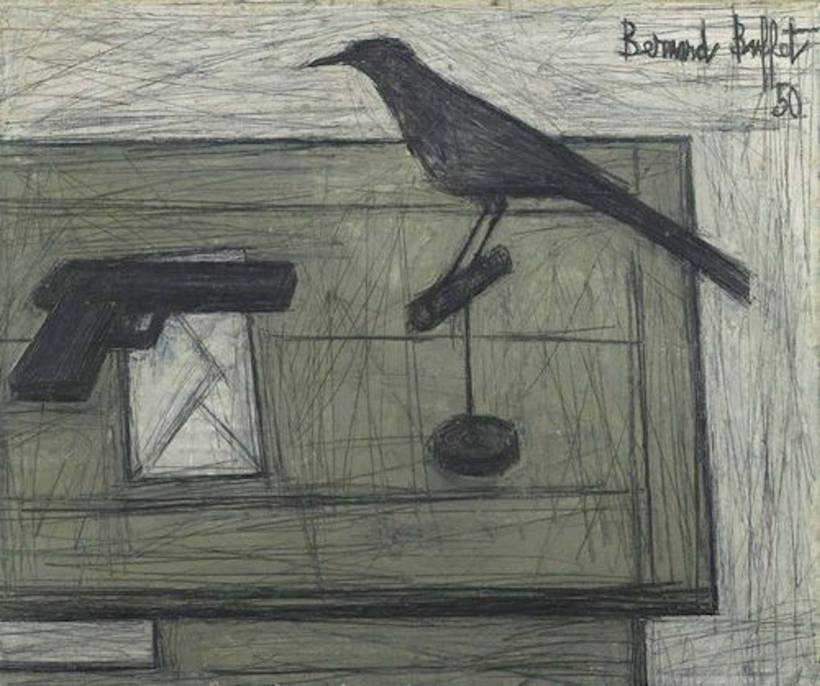 Pistolet et Merle noir by Bernard Buffet