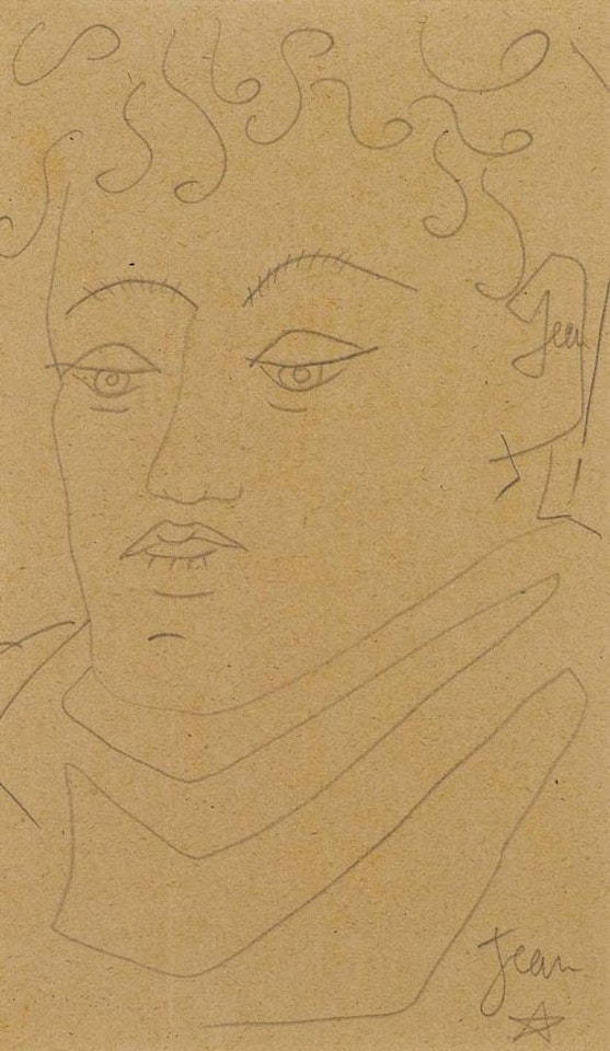 Portrait of a man by Jean Cocteau