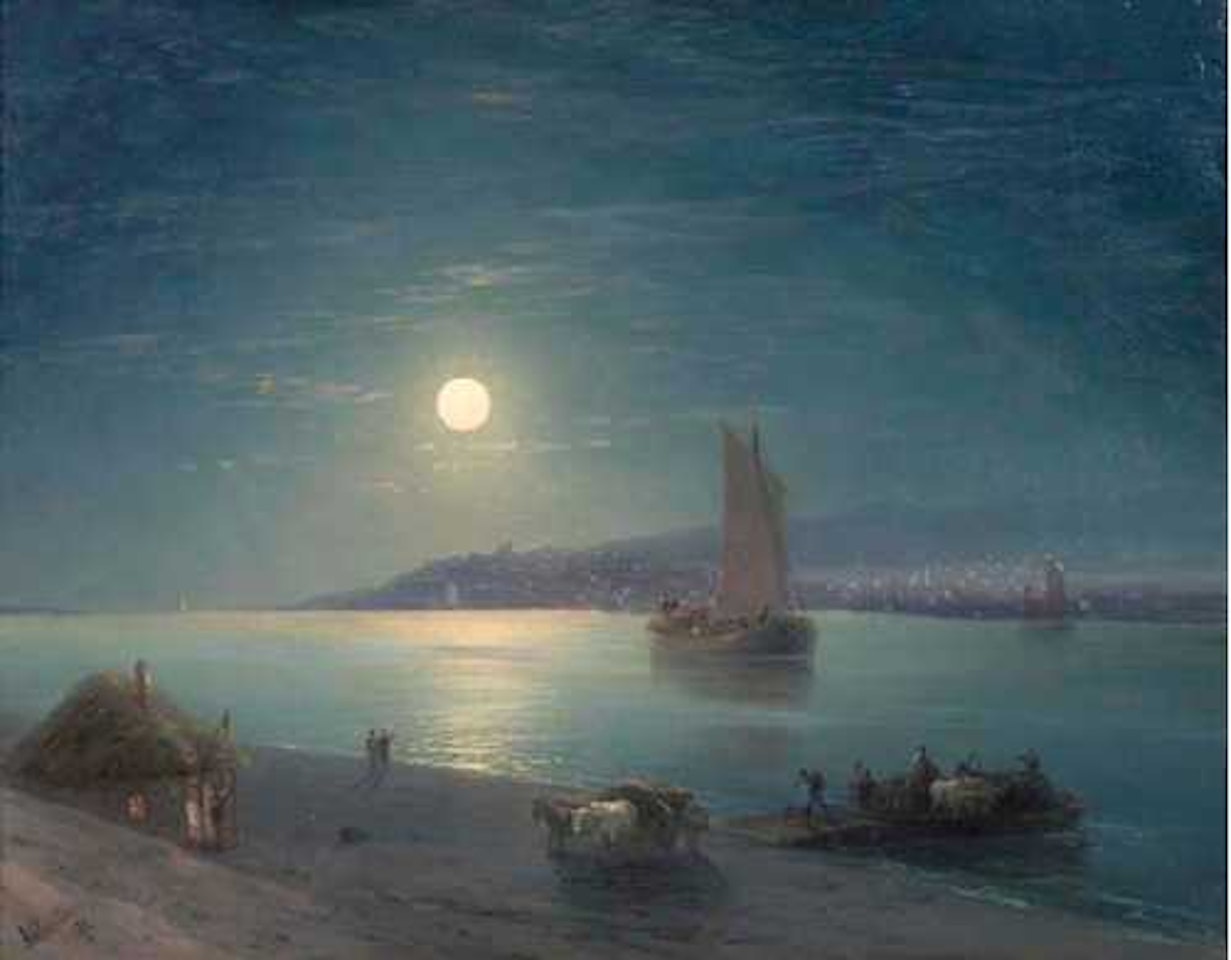 Moonlight over the Dnepr by Ivan Konstantinovich Aivazovsky