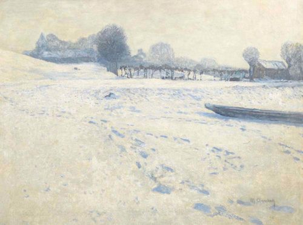 Winter on the Rhine meadows. by Max Clarenbach