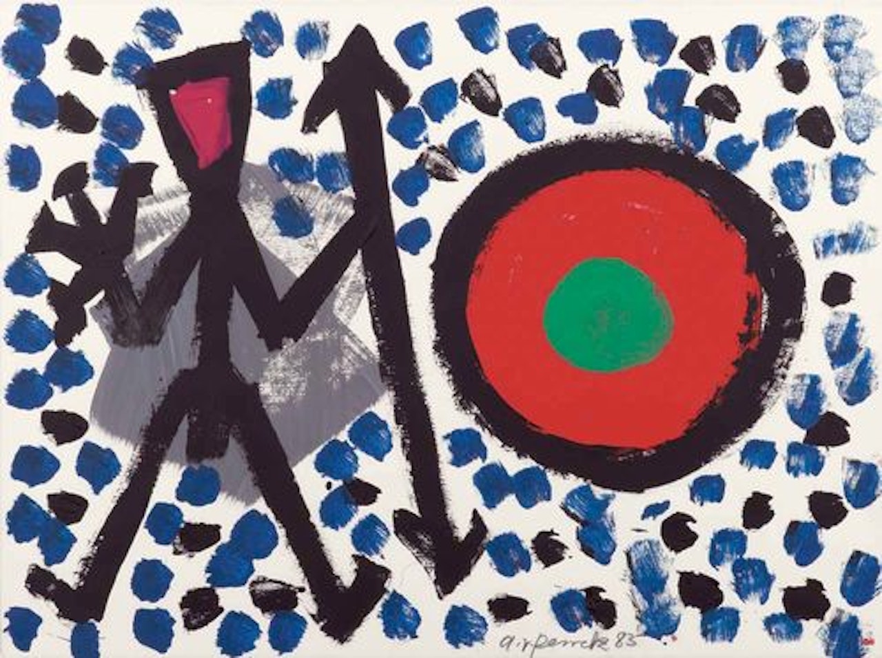 Man with arrow/target by A.R. Penck