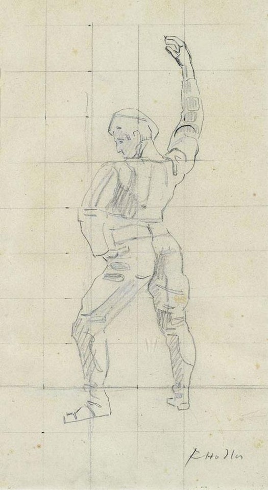 Study: Soldier from behind by Ferdinand Hodler