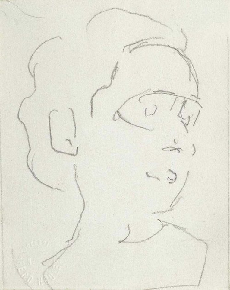 Study, woman"s head to the right by Ferdinand Hodler